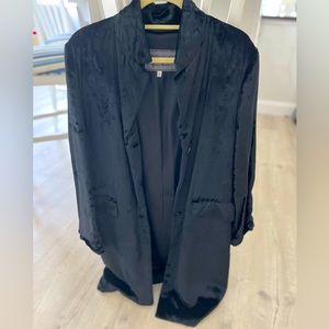 Versus by Versace crushed velvet black evening jacket.